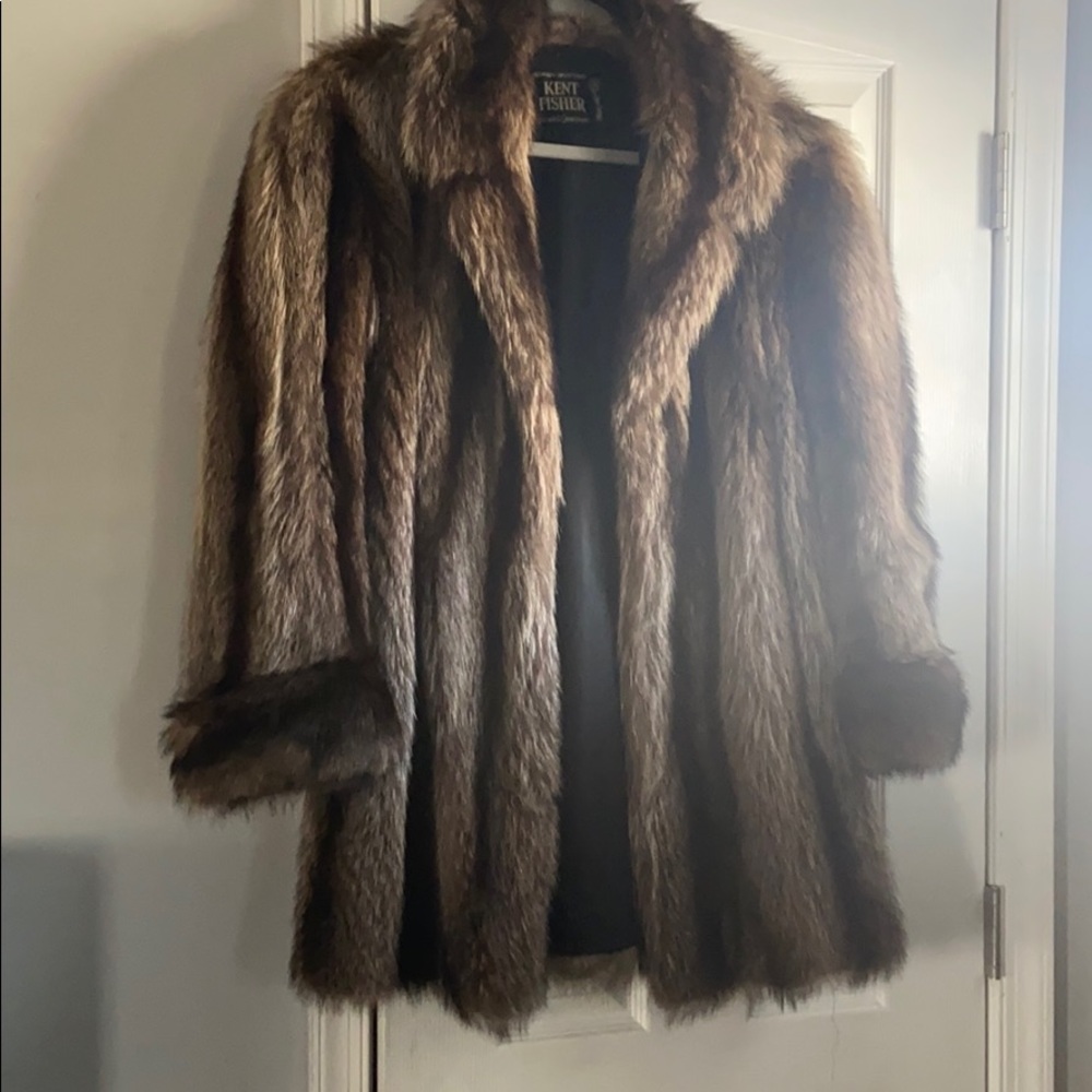 Kent fisher vintage raccoon fur jacket
